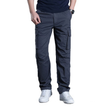 Lightweight Wear-resistant Ripstop Mens Cargo Black Work Pants Polyester Cotton